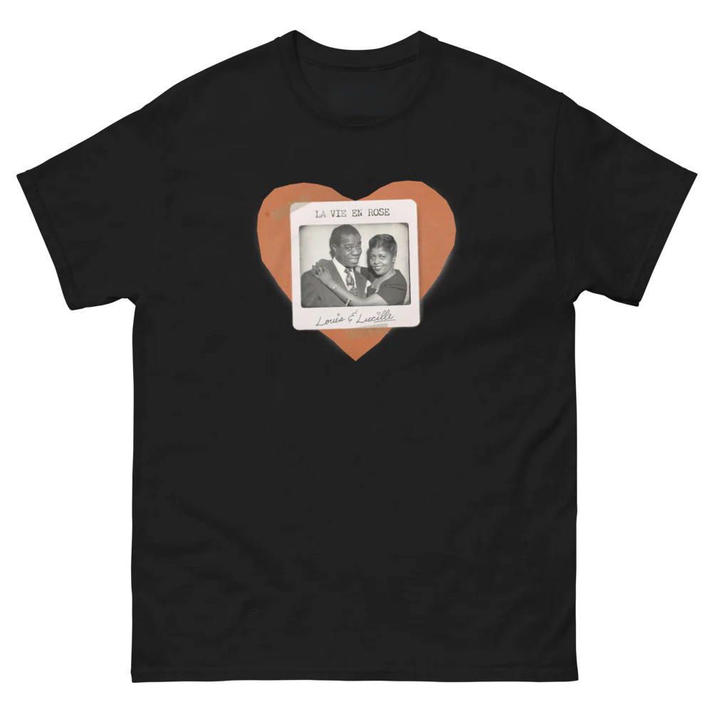 Louis Armstrong TShirt Black Graphic